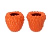 RASPBERRY VASE ORANGE 24X24CM