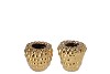 RASPBERRY VASE GOLD 14X13CM