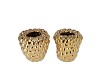 RASPBERRY VASE GOLD 16X16CM