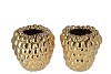 RASPBERRY VASE GOLD 24X24CM