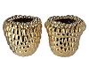 RASPBERRY VASE GOLD 37X37CM