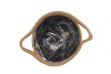 TRIPOLI BASKET POT BLACK 18X16CM NM