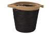 TRIPOLI BASKET POT BLACK 23X22CM NM