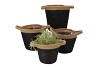 TRIPOLI BASKET POT BLACK 23X22CM NM