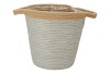 TRIPOLI BASKET POT PETROL/GREY 23X22CM NM