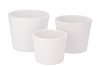 CERAMIC WHITE MATT POT 13X12CM