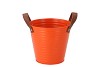 ZINC LEATHER ORANGE MAT 16X15CM