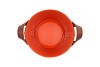 ZINC LEATHER ORANGE MAT 16X15CM