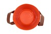 ZINC LEATHER ORANGE MAT 18X17CM