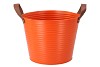 ZINC LEATHER ORANGE MAT 27X22CM