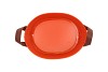 ZINC LEATHER ORANGE MAT 23X18X12CM