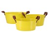 ZINC LEATHER YELLOW MAT 25X19X14CM