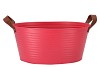 ZINC LEATHER FUCHSIA MAT 29X22X16CM