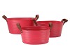 ZINC LEATHER FUCHSIA MAT 29X22X16CM