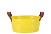 ZINC LEATHER YELLOW MAT 23X18X12CM