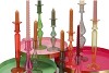 KARAKUM CORAL SUNSET CANDLE H ASS 9X28CM