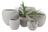 VINCI MATT GREY FLOWER POT 28X24CM NM