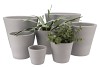 VINCI MATT GREY CONTAINER POT 18X16CM NM