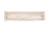 WOOD RECTANGLE WHITE 37X9X8CM