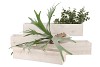 WOOD RECTANGLE WHITE 37X9X8CM