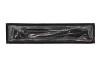 WOOD RECTANGLE BLACK 43X10X9CM