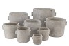 CONCRETE EARS GREY POT 13X11CM NM