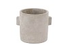 CONCRETE EARS GREY POT 15X13CM NM