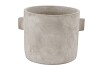 CONCRETE EARS GREY POT 24X19CM NM