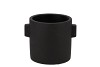 CONCRETE EARS BLACK POT 13X11CM