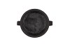 CONCRETE EARS BLACK POT 13X11CM