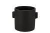 CONCRETE EARS BLACK POT 15X13CM