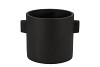 CONCRETE EARS BLACK POT 19X15CM NM