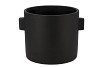 CONCRETE EARS BLACK POT 24X19CM