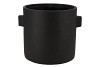 CONCRETE EARS BLACK POT 27X23CM NM