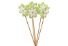 BIJSTEKER FLOWER WHITE/GREEN O/ST. P/6 H 50CM