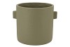 CONCRETE EARS ARMY GREEN POT 27X23CM NM
