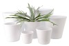 VINCI MATT WHITE CONTAINER POT 15X13CM NM