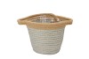TRIPOLI BASKET POT PETROL/GREY 15X14CM NM