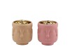 RUSHMORE SAND/PINK THEELICHT 8X8X8CM NM