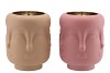 RUSHMORE SAND/PINK THEELICHT 15X15X18CM NM