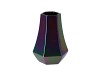 DAIRA PEARL BLACK VASE FACET LOW 11X10X16CM