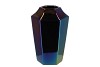 DAIRA PEARL BLACK VASE FACET HIGH 14X21CM