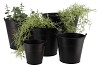 ZINC BASIC BLACK BUCKET 22,5X18CM NM