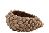 CONCRETE PINECONE OVAL GOLD 23X12X10CM