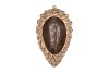 CONCRETE PINECONE OVAL GOLD 23X12X10CM