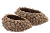 CONCRETE PINECONE OVAL GOLD 23X12X10CM