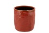 IRON STONE RED GLAZED POT 13X13CM