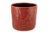 IRON STONE RED GLAZED POT 21X19CM