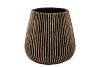 STRIPES BLACK GOLD POT 14X15CM NM