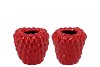 RASPBERRY VASE RED 16X16CM